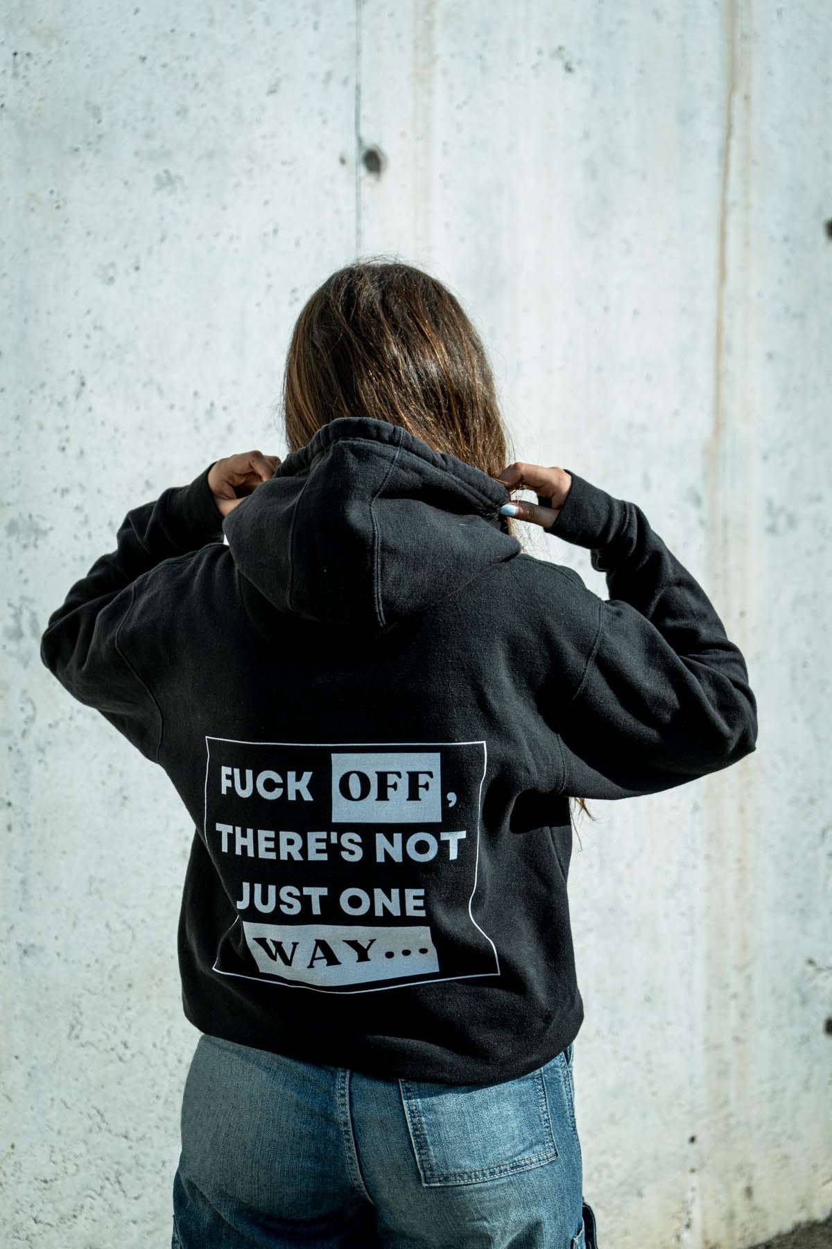 Not Just One Way Hoodie Black